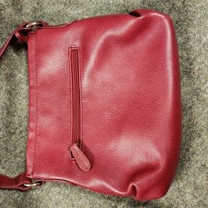 Faux Pebbled Leather Crossbody Purse Adjustable Buckle Strap Liz Claiborne